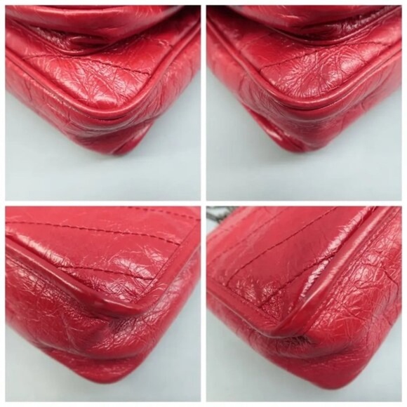 100% Authentic Saint Laurent Niki Red Leather Shoulder Bag - Picture 6 of 12